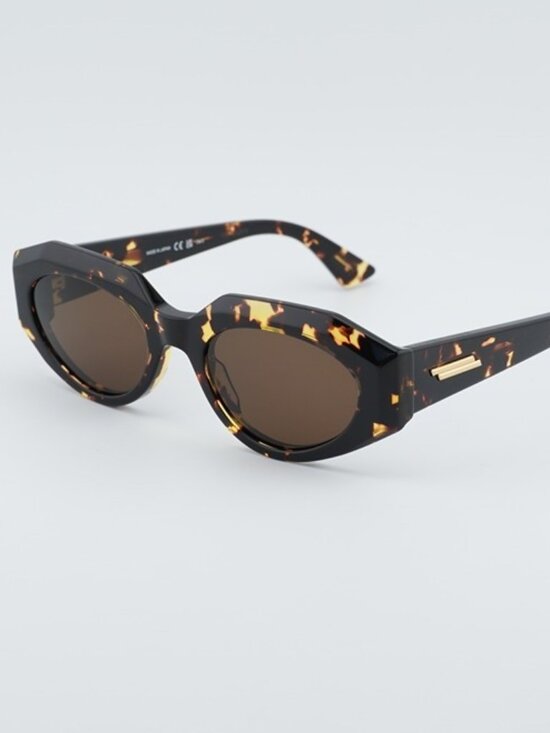 Bottega Veneta BV1031S 002 Sunglasses Havana Oval Frame, Brown Lenses main image 8